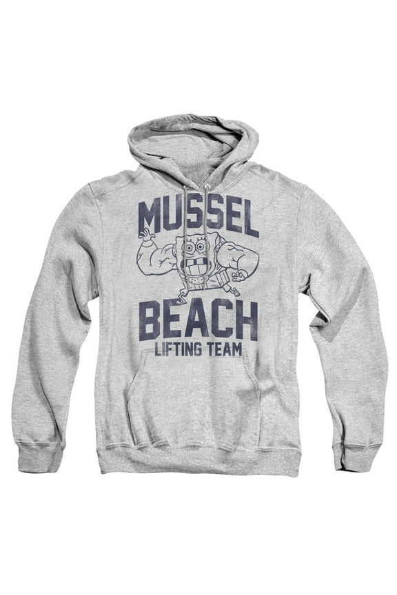 Spongebob Mussle Beach Lifting Team Unisex Adult Pull-Over Hoodie