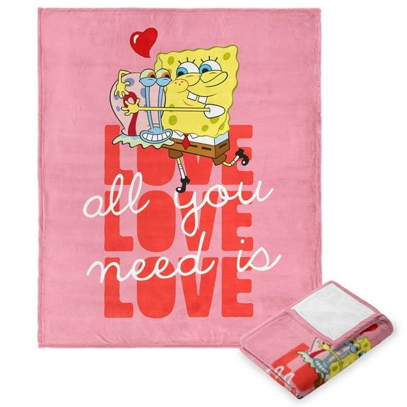 Spongebob Need Love Kids Silk Touch Throw Blanket, 50 x 60 inches