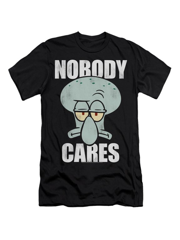 Spongebob Nobody Cares Meme Unisex Adult Canvas Brand T Shirt