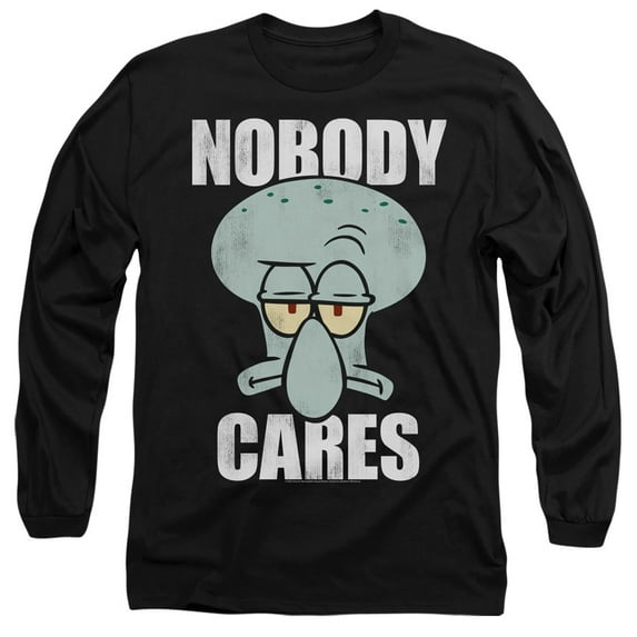 Spongebob Nobody Cares Meme Unisex Adult Long-Sleeve T Shirt