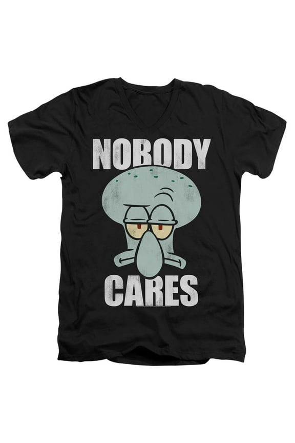 Spongebob Nobody Cares Meme Unisex Adult V-Neck T Shirt