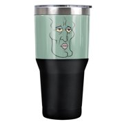 Spongebob Official Squidward Handsome Face 30 oz Travel Tumbler, Stainless Steel, Vacuum Insulated with Leak Resistant Slide-Lock Lid