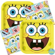 Spongebob Party Supplies & Decorations - Plates (16), Napkins (16), Sticker (1)