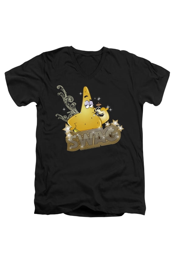 Spongebob Patrick Has Swag Unisex Adult V-Neck T Shirt