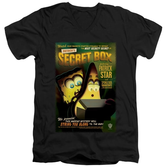 Spongebob Patrick's Secret Box Unisex Adult V-Neck T Shirt
