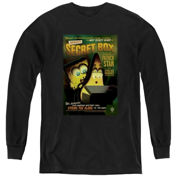 Spongebob Patrick's Secret Box Youth Long Sleeve T shirt