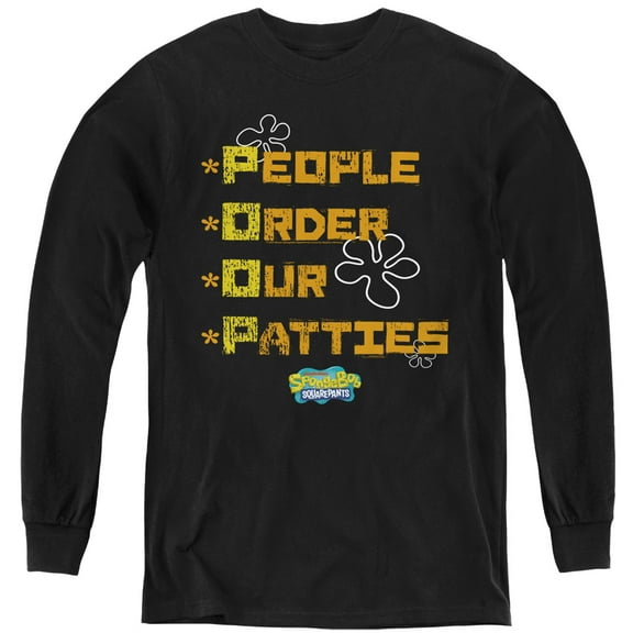 Spongebob People Order Our Patties Youth Long Sleeve T shirt