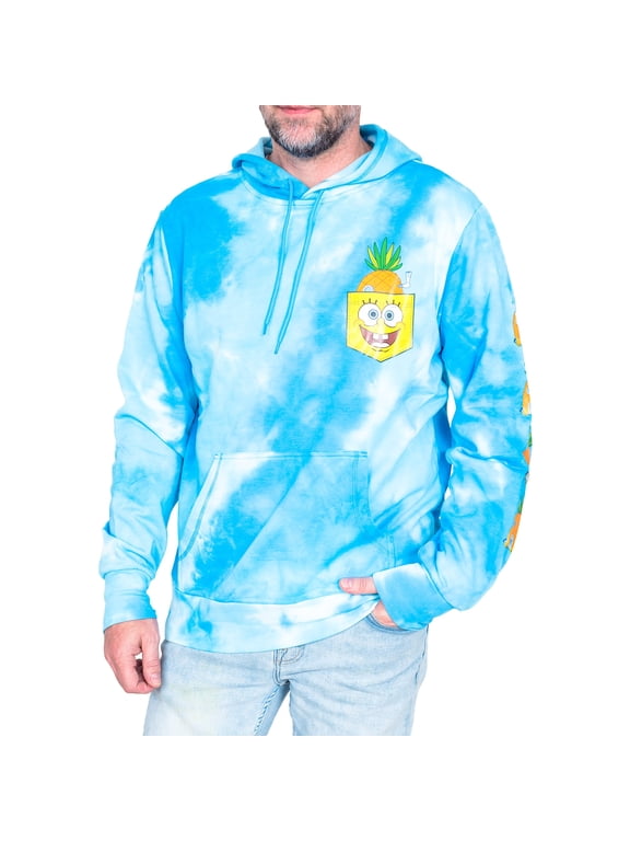 Spongebob Pineapple House Blue Tie Dye Sweatshirt Pull Over Hoodie