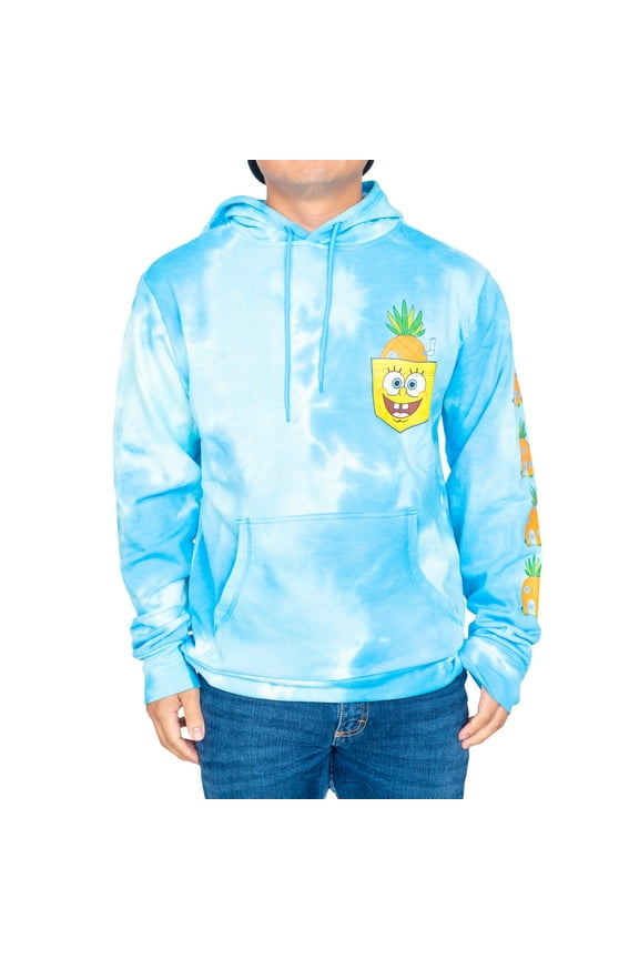 Spongebob Pineapple House Blue Tie Dye Sweatshirt Pull Over Hoodie
