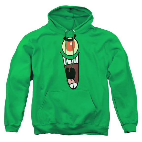 Spongebob Plankton Sinister Face Unisex Adult Pull-Over Hoodie
