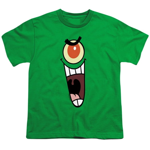 Spongebob Plankton Sinister Face Unisex Youth T Shirt