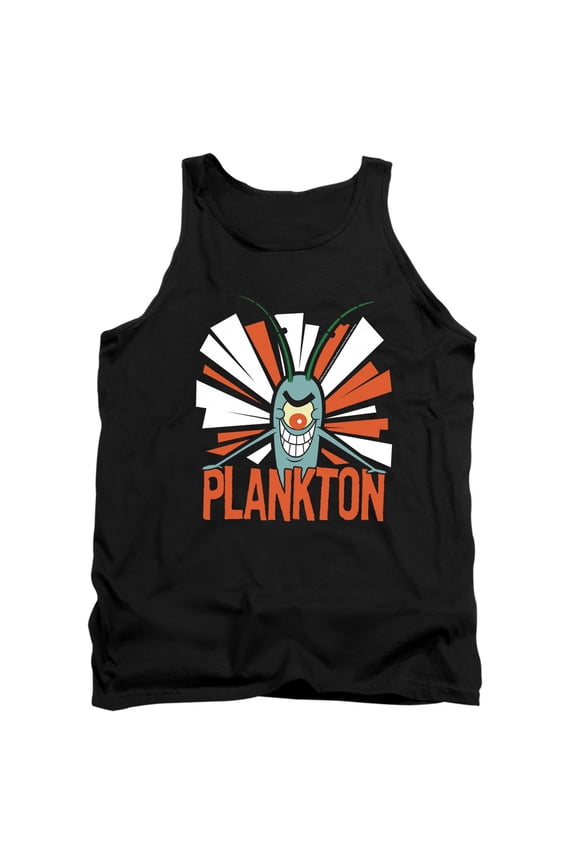 Spongebob Plankton Unisex Adult Tank Top,Black, X-Large