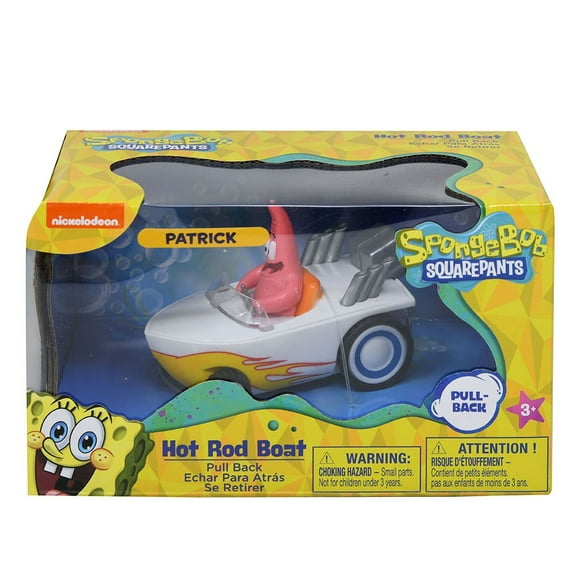 Spongebob Pull Back Patrick Hot Rod Boat
