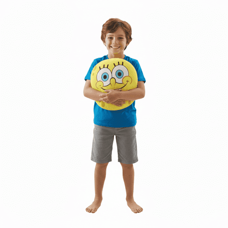 Spongebob Squarepants Nickelodeon Kids Round Plush Cloud Pillow, Entertainment for Kids