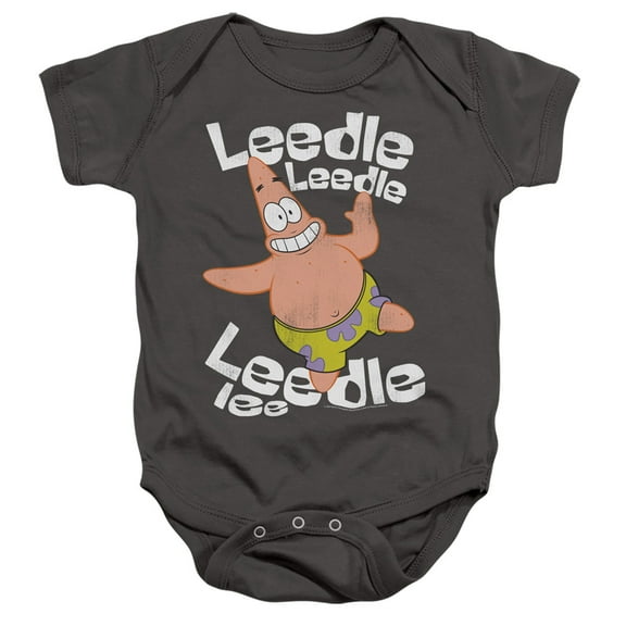 Spongebob Singing Patrick Unisex Infant Snap Suit for Baby (24 Months) Charcoal
