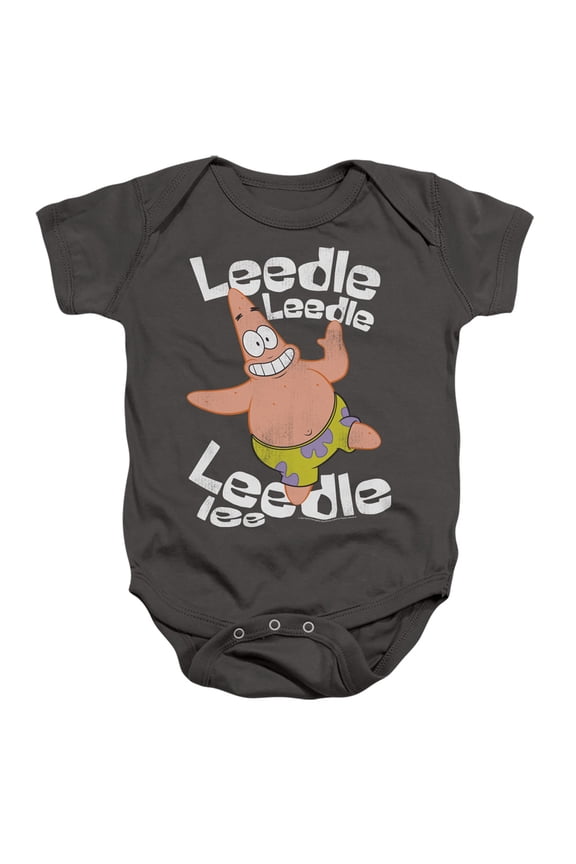 Spongebob Singing Patrick Unisex Infant Snap Suit for Baby (24 Months) Charcoal