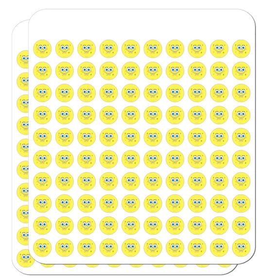 Spongebob Smiling Face Planner Calendar Scrapbooking Crafting Stickers
