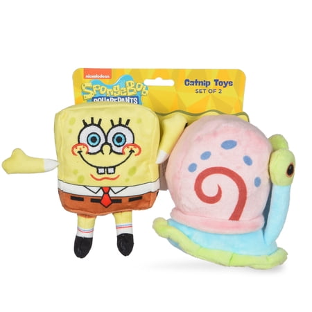 Spongebob: Spongebob Gary Catnip Plush Toy 2PK Backercard