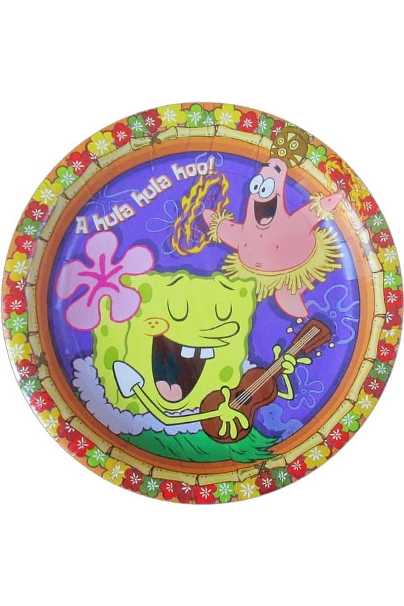 Spongebob SquarePants 'Luau' Large Paper Plates (8ct)