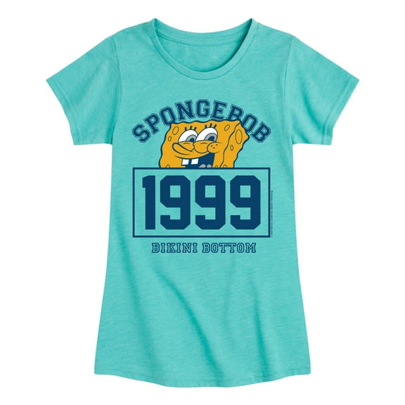 Spongebob Squarepants - 1999 Bikini Bottom - Girls Fitted Short Sleeve Graphic T-Shirt
