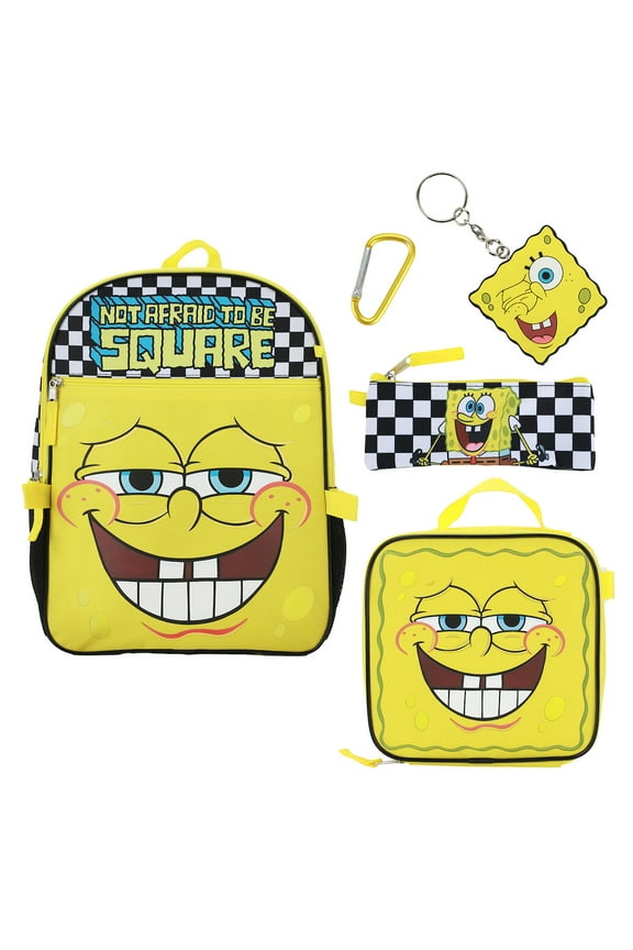 Spongebob Squarepants 5-Piece Backpack & Lunchbox Set