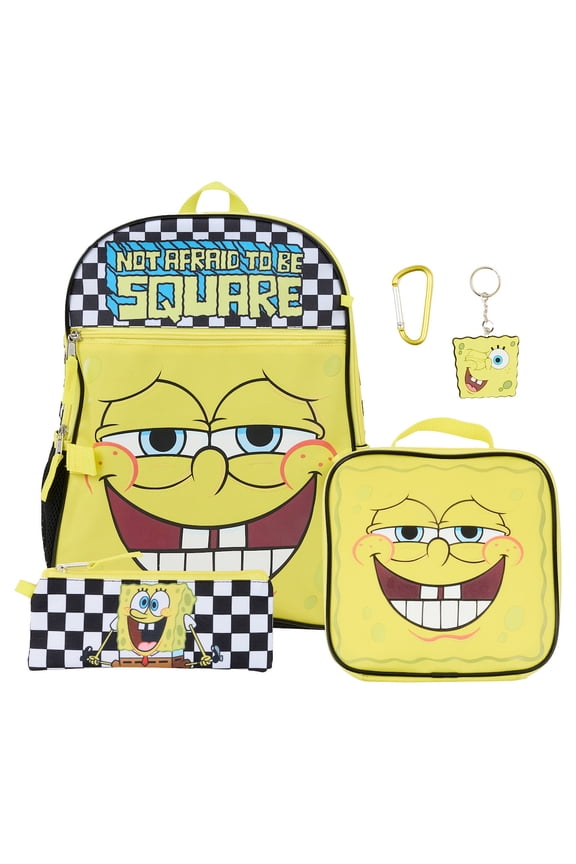 Spongebob Squarepants 5-Piece Backpack & Lunchbox Set