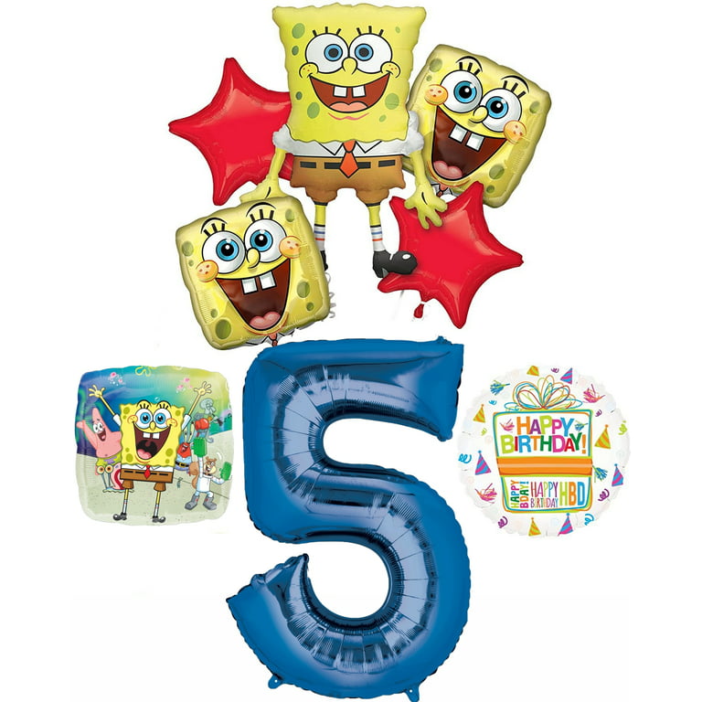 Spongebob Squarepants 5th Birthday Party Supplies and Balloon Bouquet  Decorations