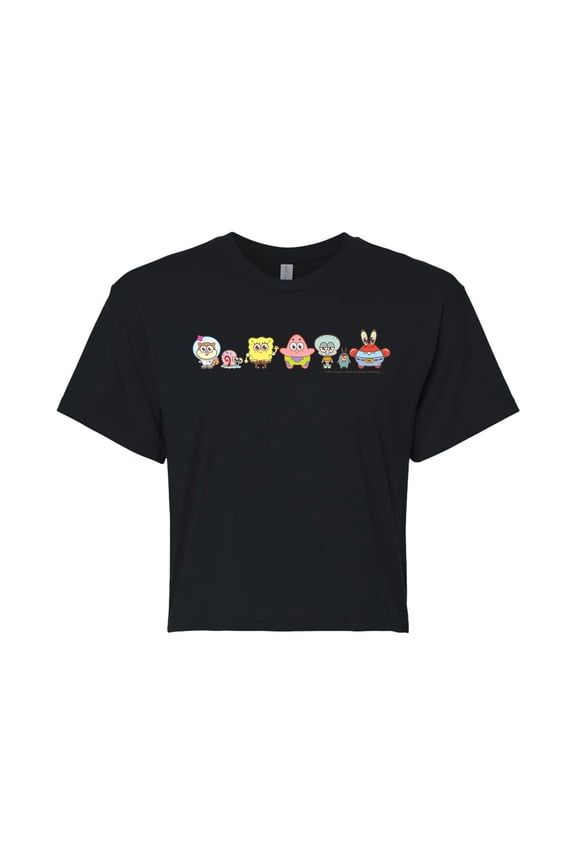 - Adorabob Lineup Full Color - Juniors Cropped Graphic T-Shirt