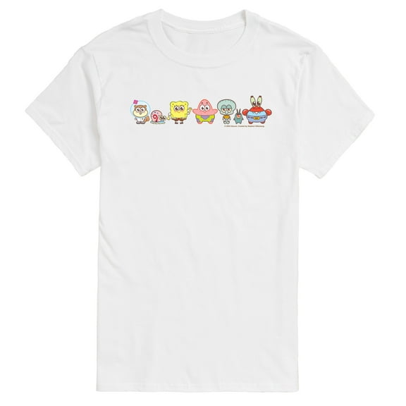 Spongebob Squarepants - Adorabob Lineup Full Color - Men's Short Sleeve Graphic T-Shirt