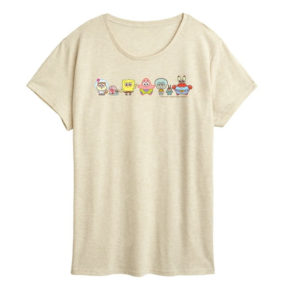 Spongebob Squarepants - Adorabob Lineup Full Color - Women's Short Sleeve Graphic T-Shirt