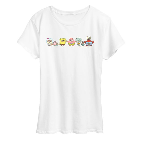 Spongebob Squarepants - Adorabob Lineup Full Color - Women's Short Sleeve Graphic T-Shirt