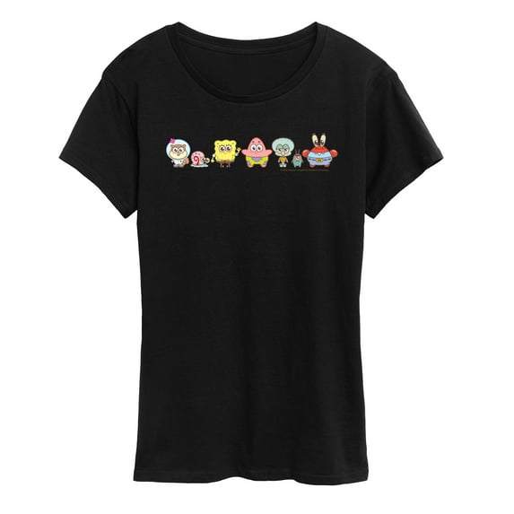 Spongebob Squarepants - Adorabob Lineup Full Color - Women's Short Sleeve Graphic T-Shirt