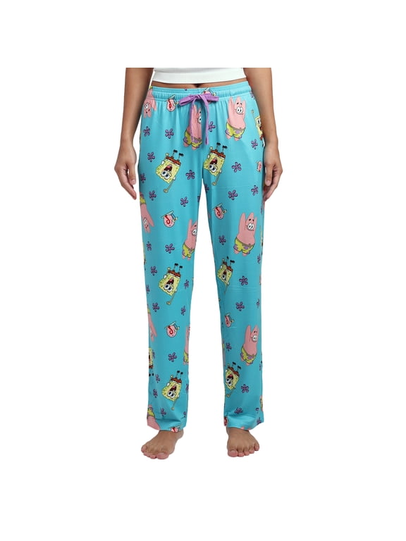 Spongebob Squarepants And Patrick All-Over Print Women's Sleep Pajama Pants-Medium