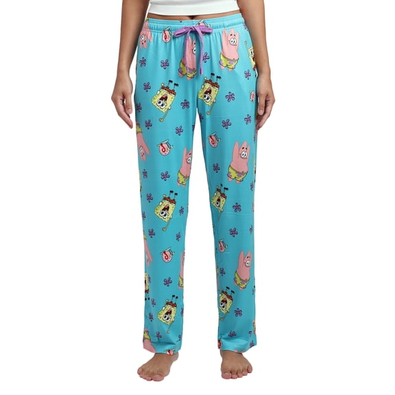 Spongebob Squarepants And Patrick All-Over Print Women's Sleep Pajama Pants-Small