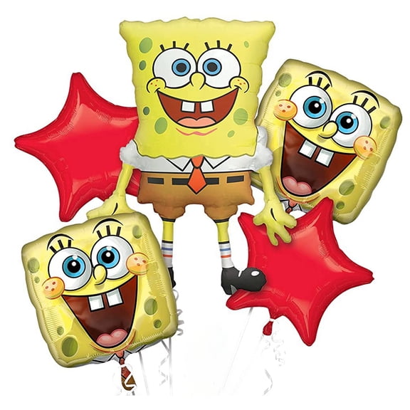 Spongebob Squarepants Authentic Licensed Theme Foil Balloon Bouquet