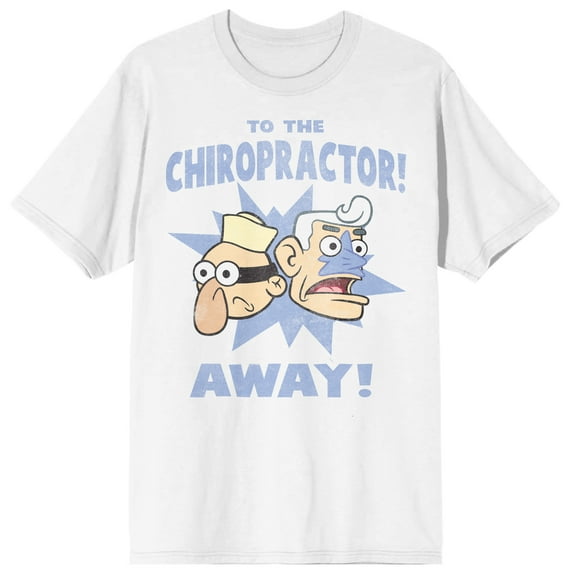 Spongebob Squarepants Barnacle Boy Chiropractor Mens White Graphic Tee -L