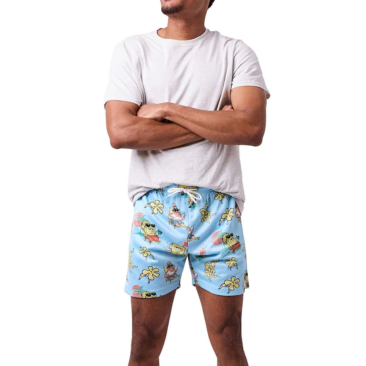 Spongebob Squarepants Beach Day All-Over Print Men's Blue Active