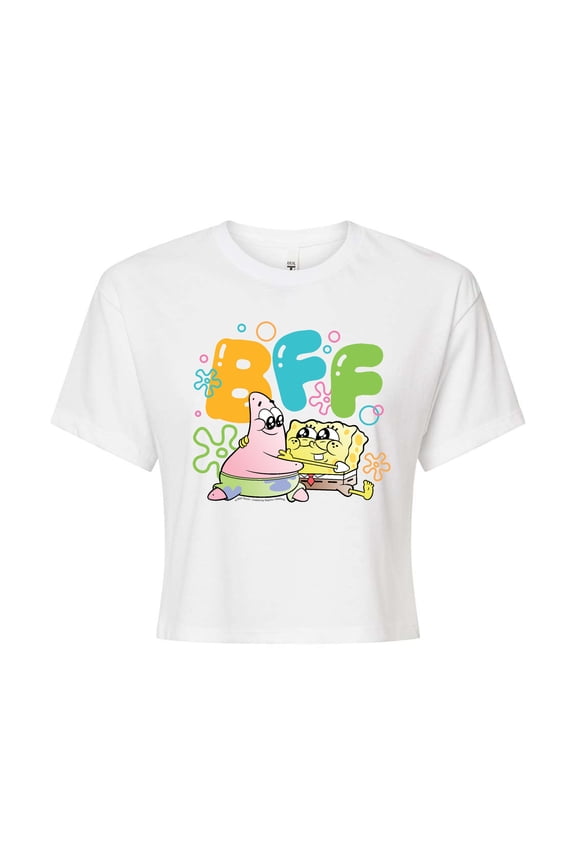 - Bff Patrick - Juniors Cropped Graphic T-Shirt