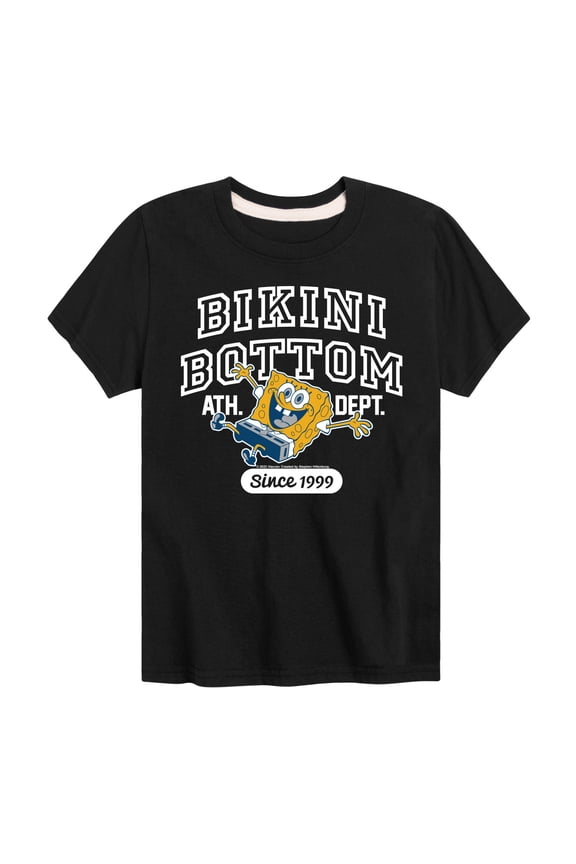 - Bikini Bottom Ath Dept - Toddler And Youth Short Sleeve Graphic T-Shirt