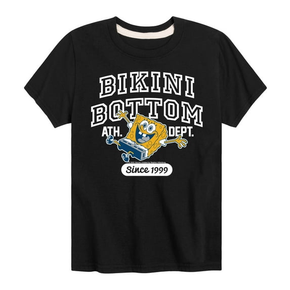 Spongebob Squarepants - Bikini Bottom Ath Dept - Toddler And Youth Short Sleeve Graphic T-Shirt