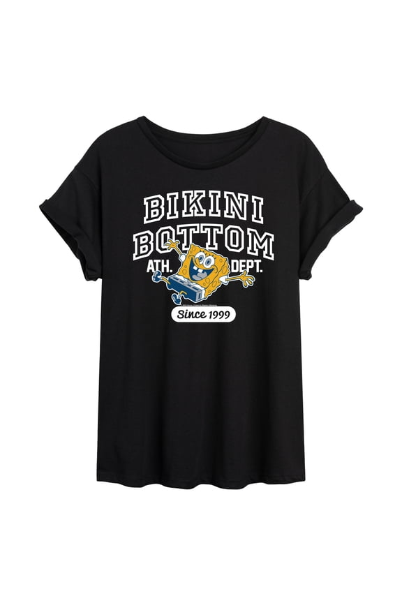 - Bikini Bottom Ath Dept - Women's Oversized Graphic T-Shirt