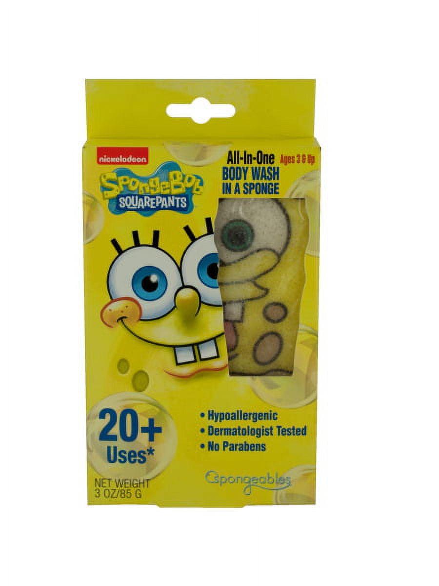 Spongebob Squarepants Body Wash Infused Sponge, 24 Count
