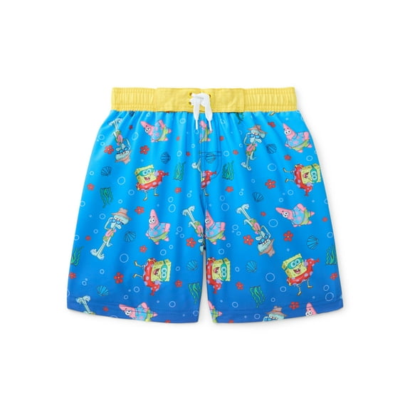 SpongeBob SquarePants Boys Swim Trunks, Sizes 4-12