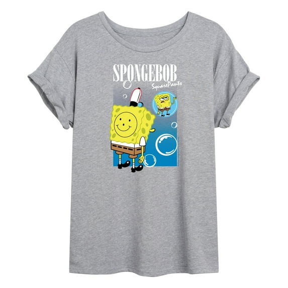 Spongebob Squarepants - Bubbles - Women's Oversized Graphic T-Shirt