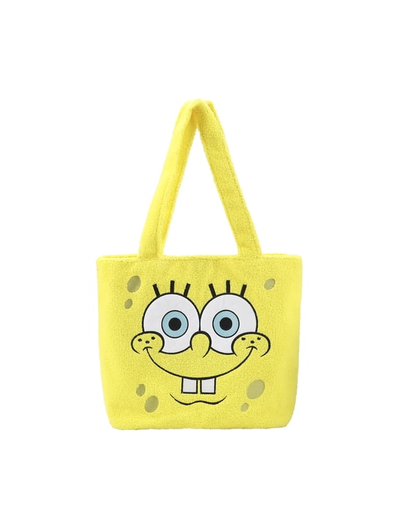 Spongebob Squarepants Character Face Yellow 16" Tote Bag