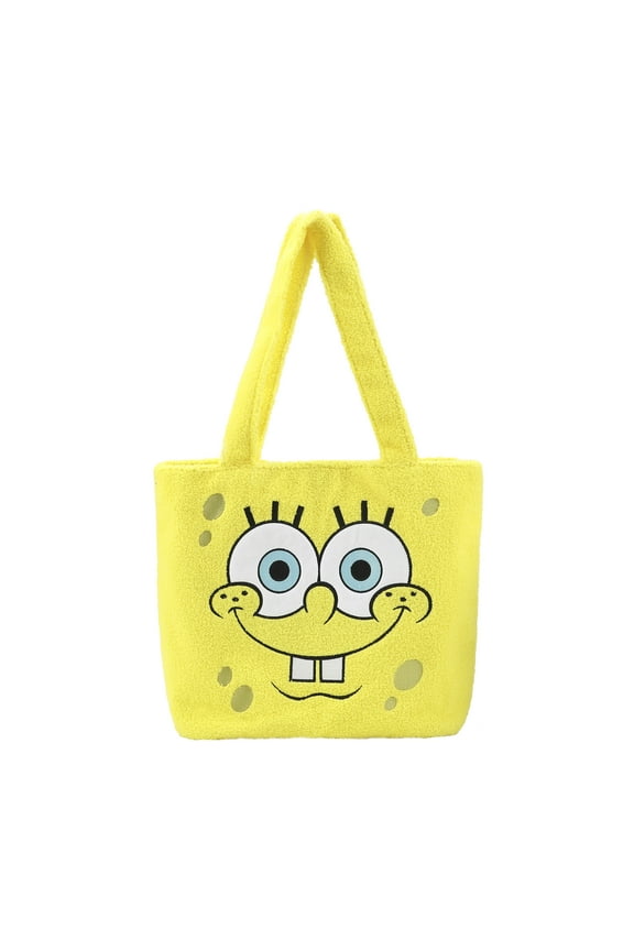 Spongebob Squarepants Character Face Yellow 16" Tote Bag