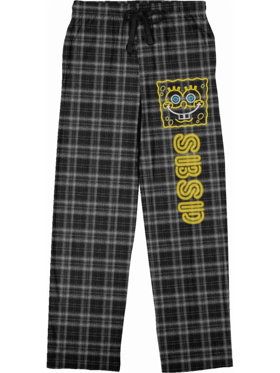 Spongebob Squarepants Character Print Pajama Pants for Men