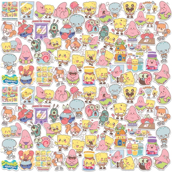 Spongebob Squarepants Chibi Vinyl Sticker Pack 100