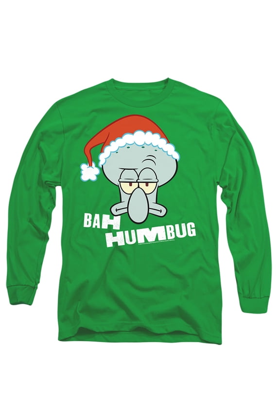 Christmas Bah Humbug Squidward Unisex Adult Long-Sleeve T Shirt