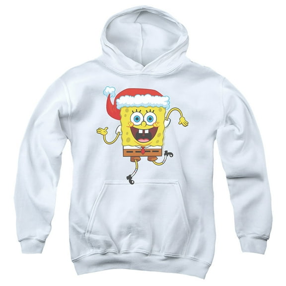 Spongebob Squarepants Christmas Santa Hat Kids Hoodie for Youth Boys and Girls